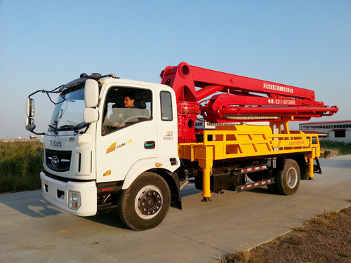 Water tank drainage operation flow of small concrete pump truck